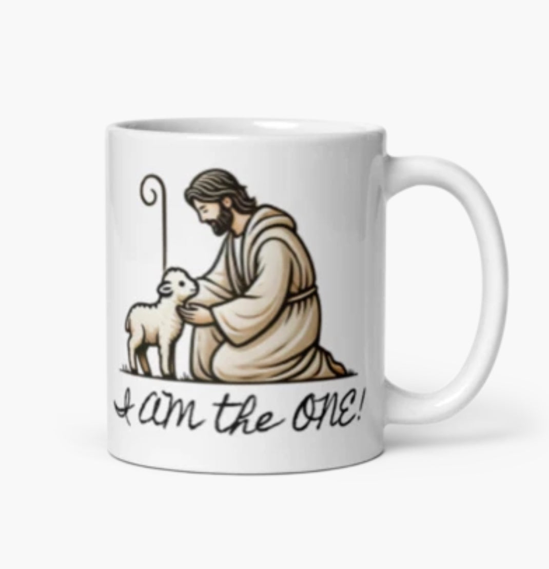 White glossy mug